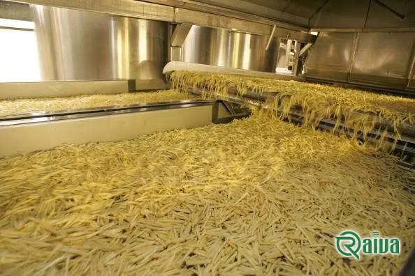 Par-fried frozen potato chips in a serving carton (view 4)