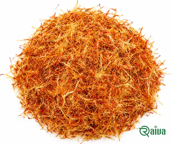A heap of pale yellow and orange saffron styles (view 1)