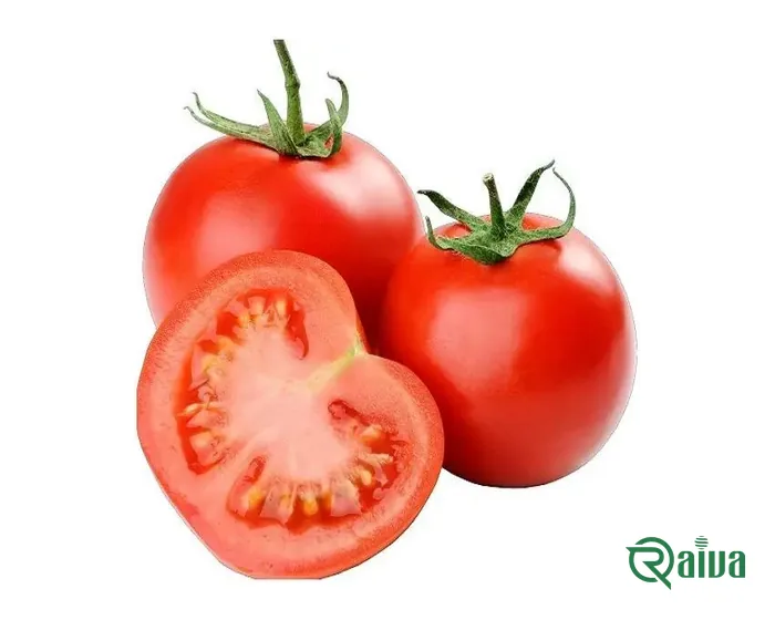 Ripe red tomatoes, one cut in half